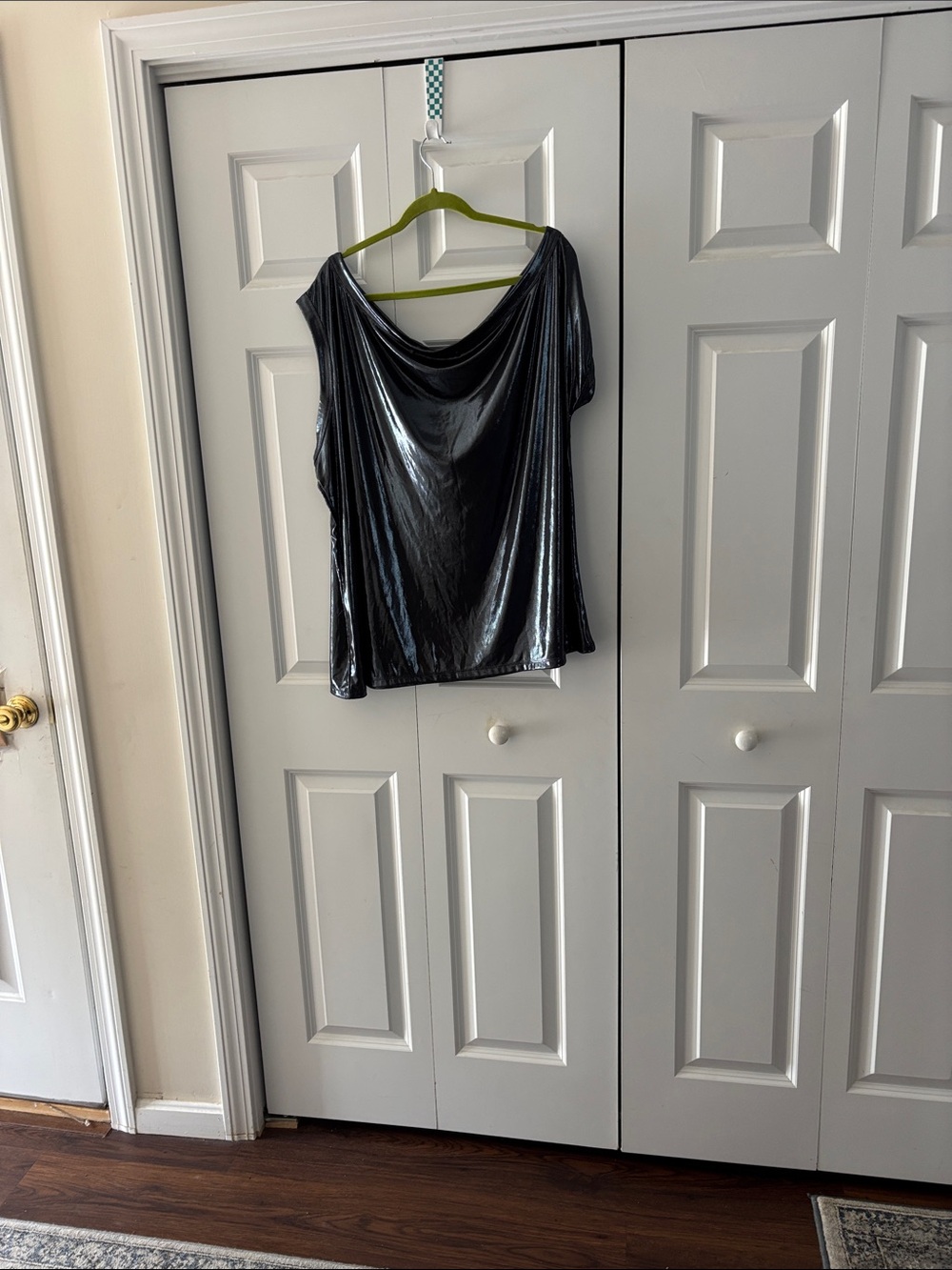 Liquid shine over the shoulder top from Torrid. NWT